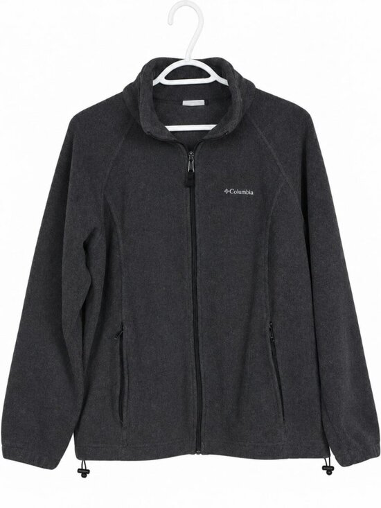 Columbia Jackets & Blazers - COLUMBIA Gorpcore Charcoal Gray Full Zip Activewear Fleece Jacket Size 1X